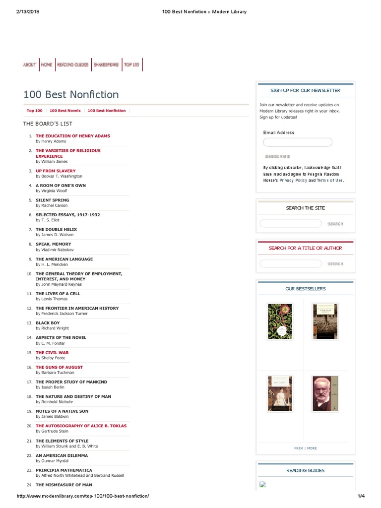100 best nonfiction modern library pdf