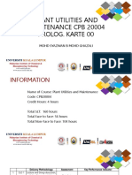 Plant Utilities and Maintenance CPB 20004 Prolog. Karte 00: Mohd Syazwan B Mohd Ghazali