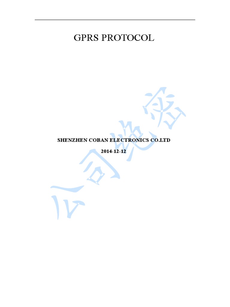 GPRS Protocol Overview and Device Messaging | PDF | General Packet ...
