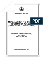 Manual Under The Right To Information Act, 2005: (A Proactive Disclosure Document)