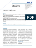 Changes in Psychological Distress in Australian Adults Between 1995 and 2011