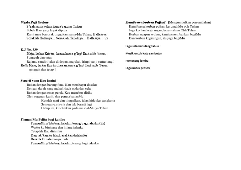 Teks Lagu Firmanmu Pelita Bagi Kakiku Berbagi Teks Penting