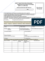 QAU Islamabad Non-Teaching Application