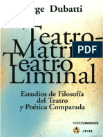Indice Teatro Matriz Liminal Dubatti