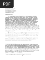 Multi State Attorney General Letter Re 2020 Census