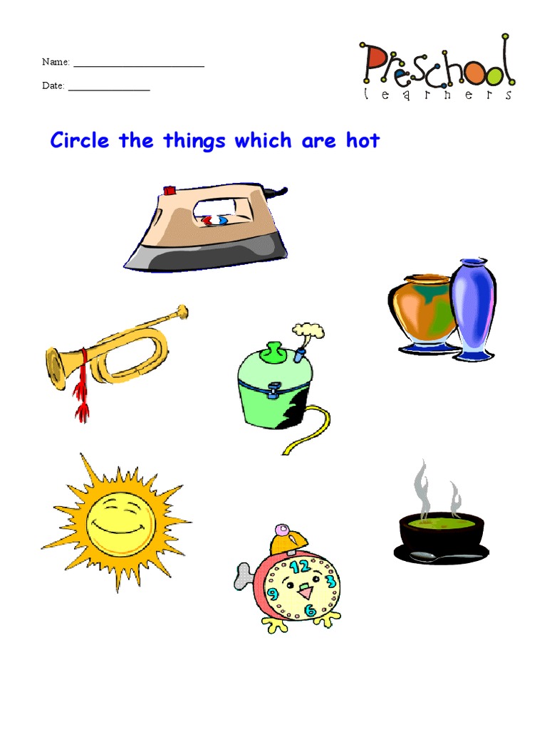 Circle The Things Which Are Hot: Name: - Date | PDF | Law