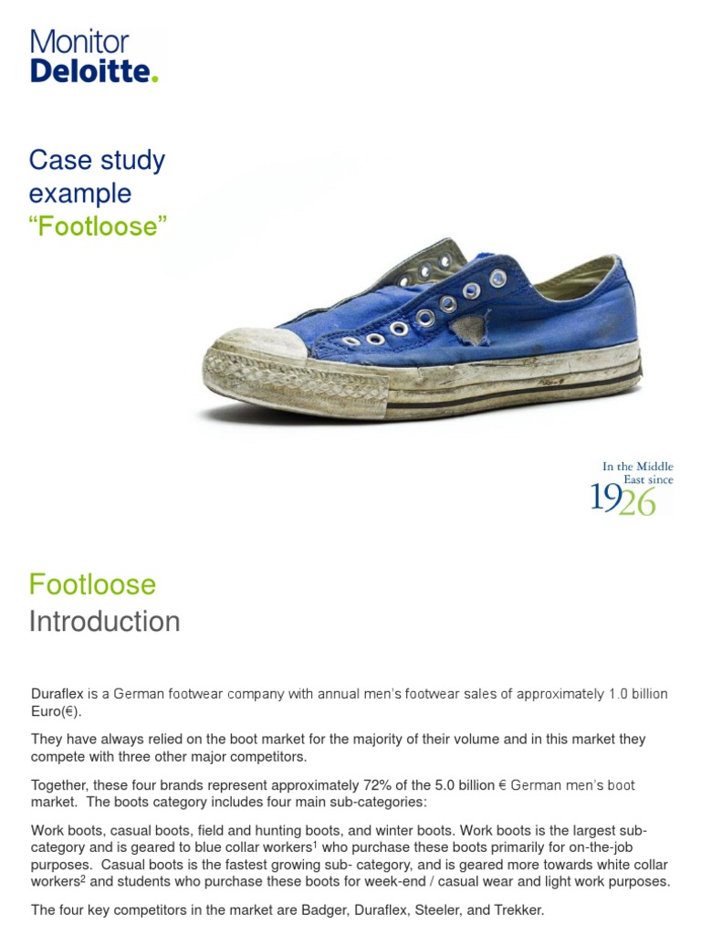 Me Monitor Deloitte Case Study Example Footloose PDF Retail Economies