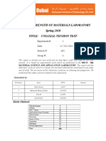 Strength of Materials Report