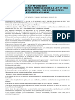 Ley Nº 2002-2002 - Que Modifica El Estatuto Agrario