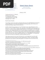 2008 Palm Beach Trump Sale Letter from Sen. Wyden to Sec. Mnuchin
