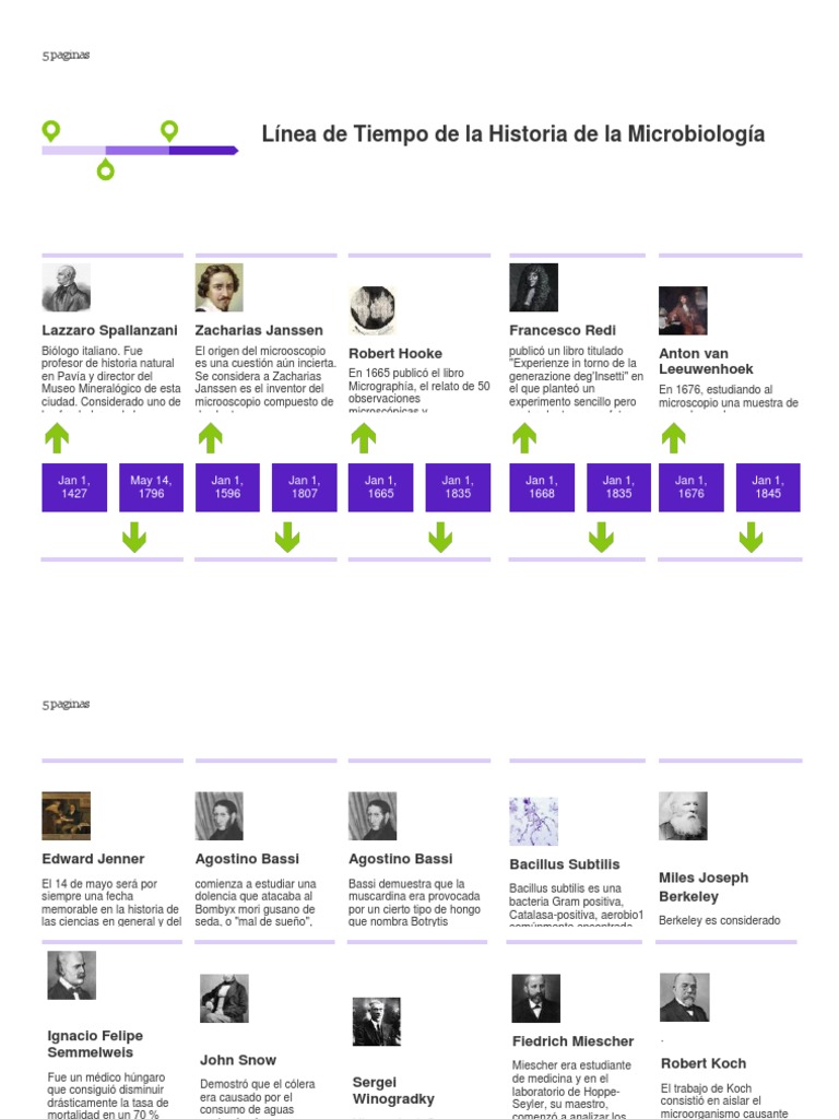 Linea de Tiempo Historia de La Microbiologia General | PDF | Virus ...