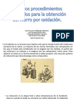 Antiguos Procedimientos Empleados para La Obtención Del Fe Por Oxidación