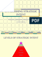 Establishing Strategic Intent: Vision, Mission, Objectives and Goal
