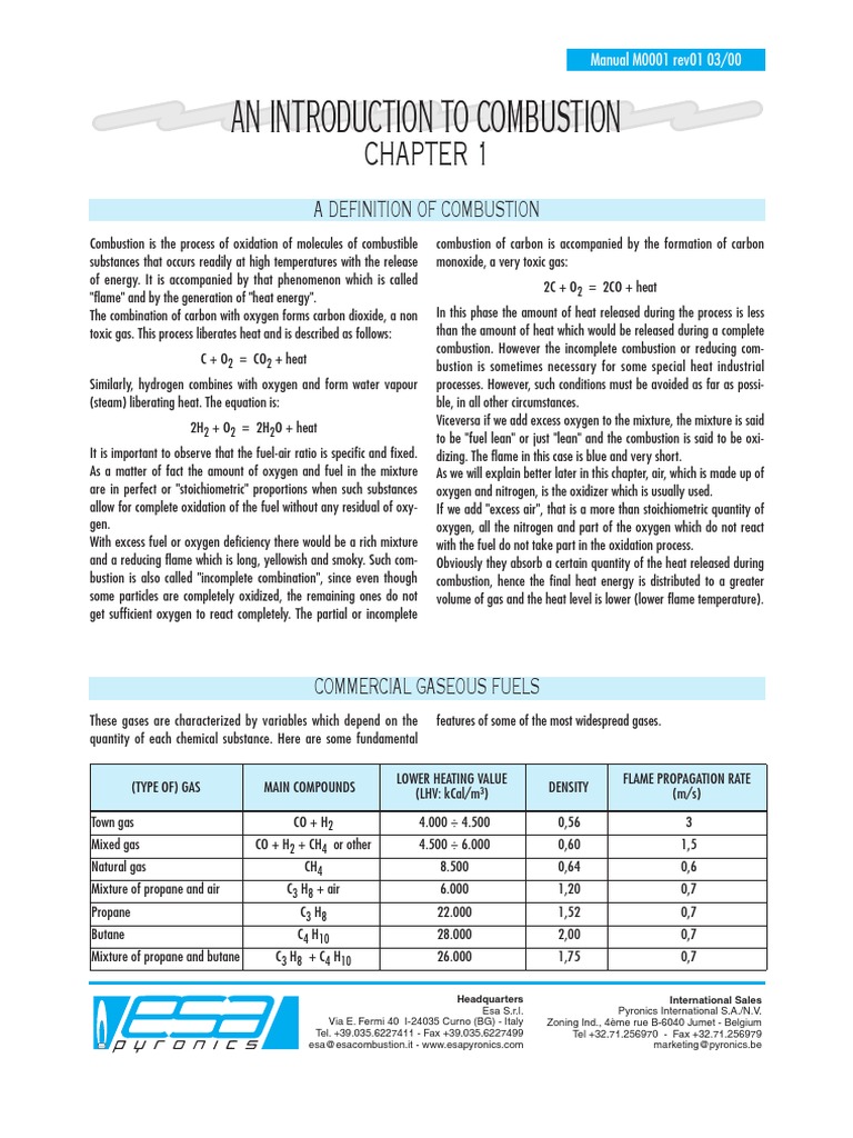 Combustion Basics for Engineers | PDF | Combustion | Oxygen