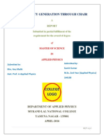 Electricity Generation Through Chair - Project Report