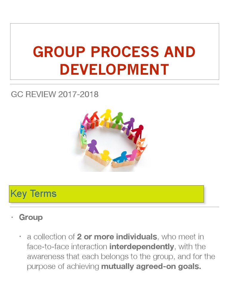 Group Process_Definitions, Types of Groups Group Psychotherapy