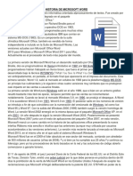 Historia de Microsoft Word