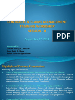 Contracts & Claims Management Training Workshop Session - Ii