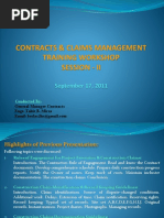 Contracts & Claims Management Training Workshop Session - Ii