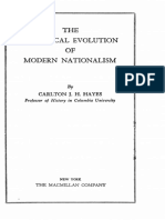Carlton Hayeshe Historical Evolution of Modern Nationalism
