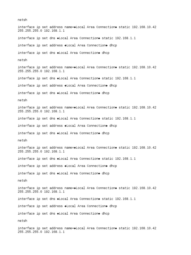 Set Ip From Command Prompt | PDF | Ip Address | Domain Name System