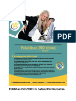 Pelatihan TerUpdate ISO 27001 Di Batam BSU Konsultan