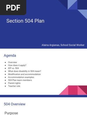 section 504 plan
