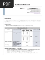 Resume B Tech Fresher Electronics 
