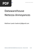 Data Warehouse Netezza Annoyances