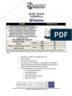 50 kVA Perkins Diesel Generator Set - Non EPA - 50Hz TP-P50-T1-50 PDF