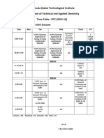 VJT Time Table for Prof. Nikhil Shaiwale