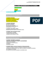 Planear Unidade 1 de Oitavo Ano - População