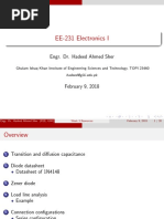 EE-231 Electronics I: Engr. Dr. Hadeed Ahmed Sher