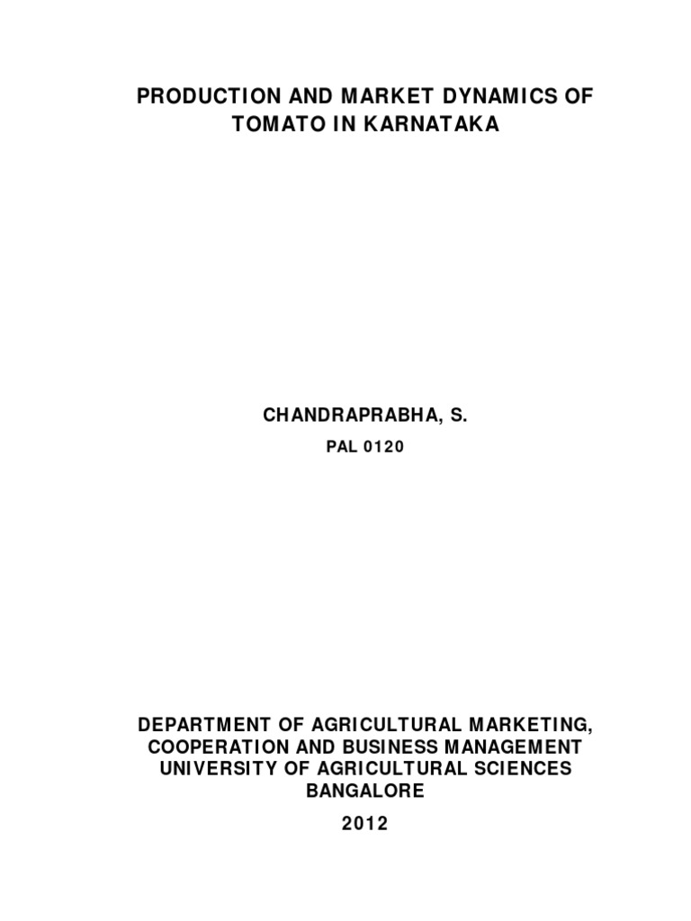 thesis title about vegetables