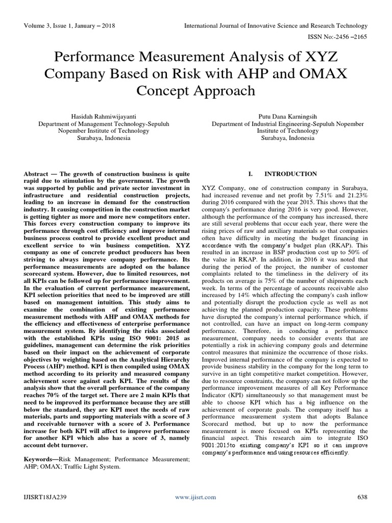 Construction Risk & KPI Analysis | PDF | Performance Indicator | Risk