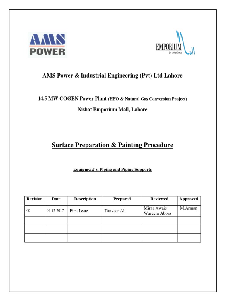 Painting Procedure for COGEN Project | PDF | Paint | Industrial Processes