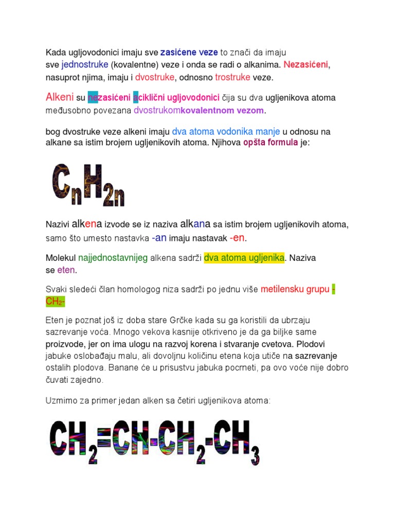 Alkeni, Alkini | PDF