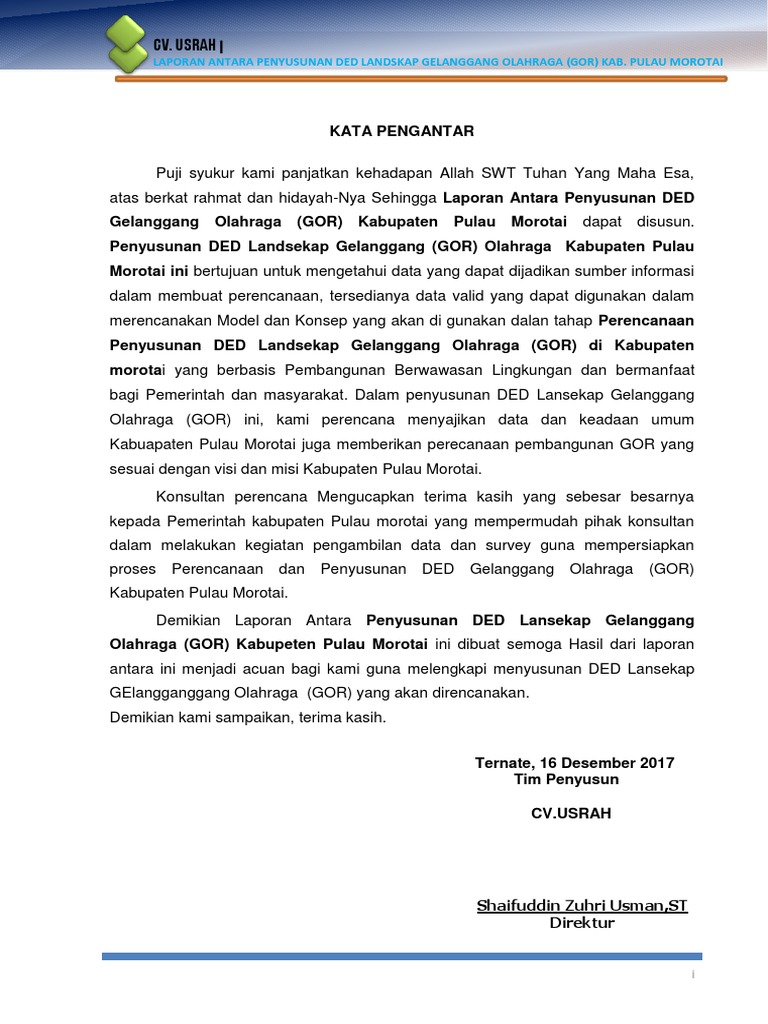 Kata Pengantar LAPORAN AKHIR