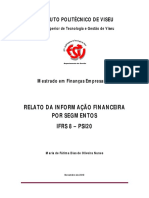 Relato Da Informação Financeira Por Segmento