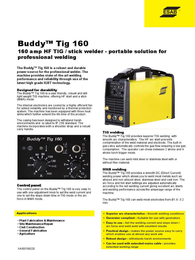 Esab Buddy Tig 160.pdf Welding Materials