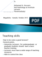 How to Become an Effective University Lecturer