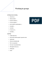 Working in Groups: Useful Language