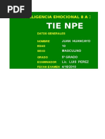 Test de Inteligencia Emocional 8 a 12 Años Tf