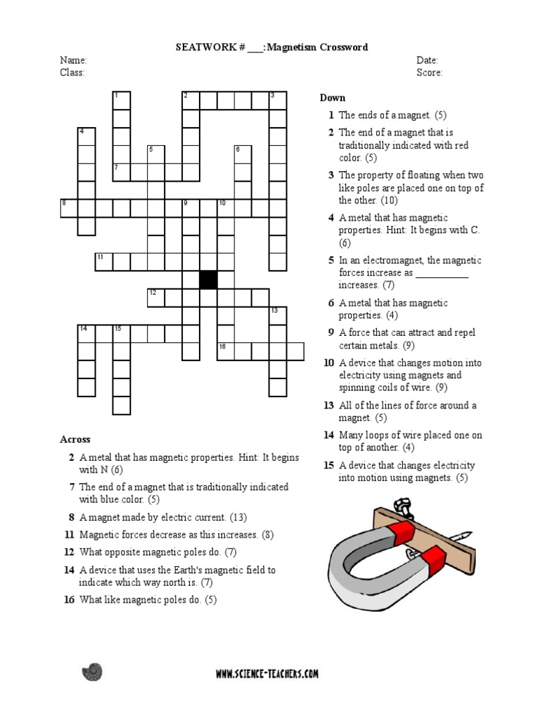 Crossword Puzzle in PDF Field