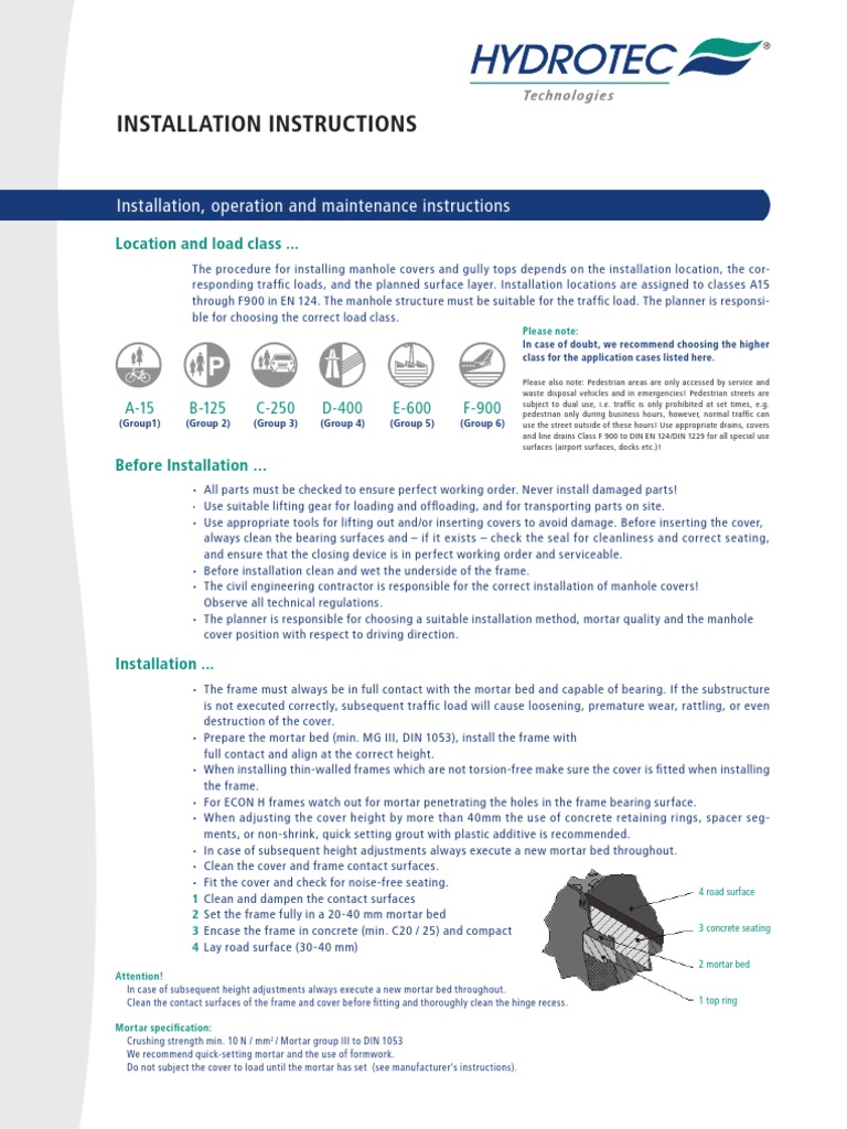 Installation, Operation and Maintenance Instructions | PDF | Traffic ...