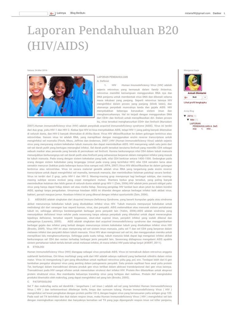 Laporan Pendahuluan B20 (HIV - AIDS) | PDF