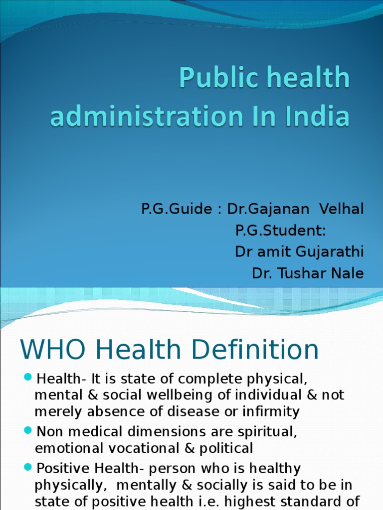Public Health Administration in India | PDF | Health Care | Public Health
