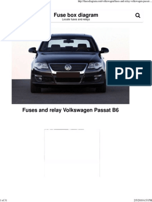 Fuse Box Volkswagen Passat B6, PDF, Anti Lock Braking System
