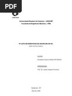 Lista 9 - Erro estacionário