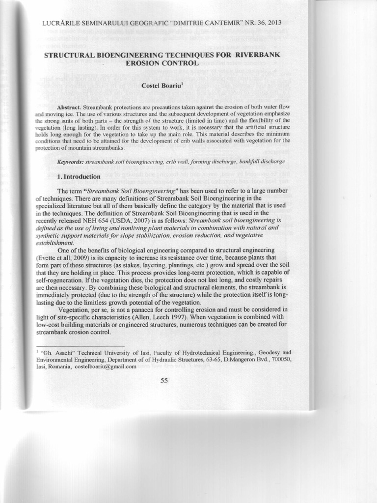 Structural engineering techniques for riverbank erosion control | PDF ...